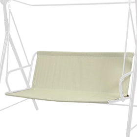 Baizoy porch swing seat cover on beige fabric showing 3-seat fit and weather protection
