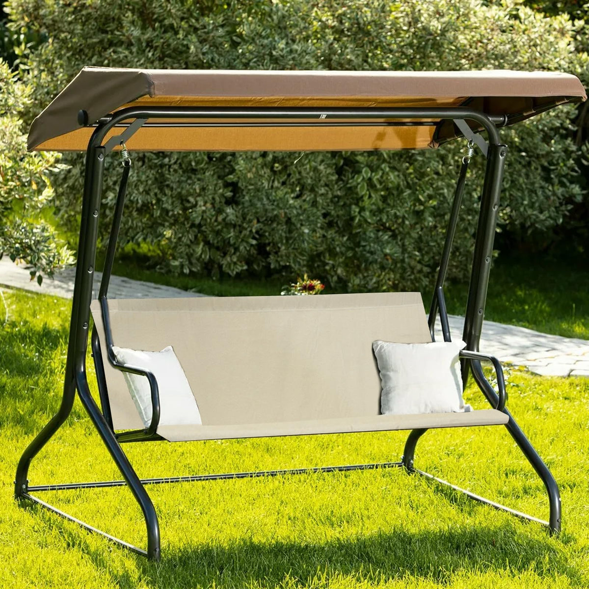 Baizoy wind-stable swing cover staying in place outdoors