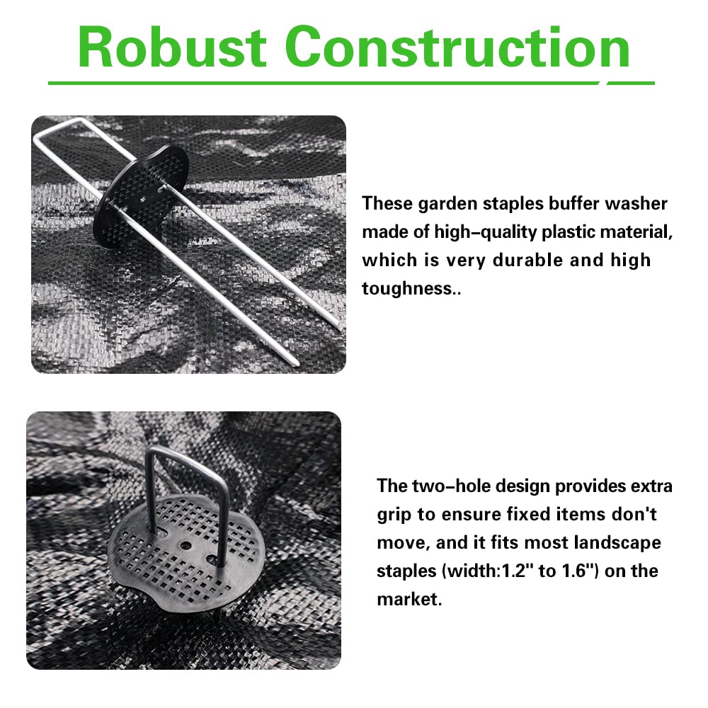 Bakulyor installation-ready washers help stabilize stakes during setup
