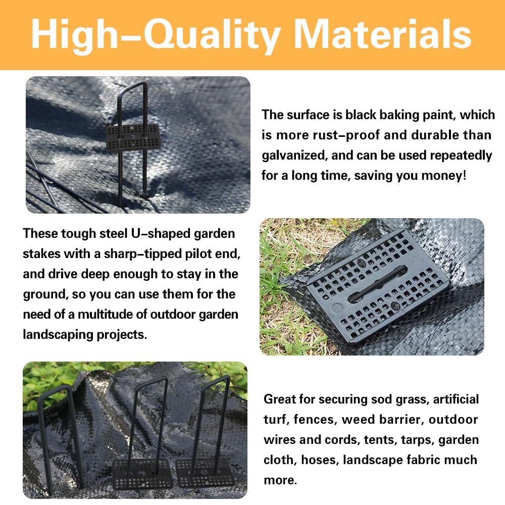 Bakulyor stakes fixing turf and weed barrier for tidy edges