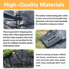 Bakulyor stakes fixing turf and weed barrier for tidy edges