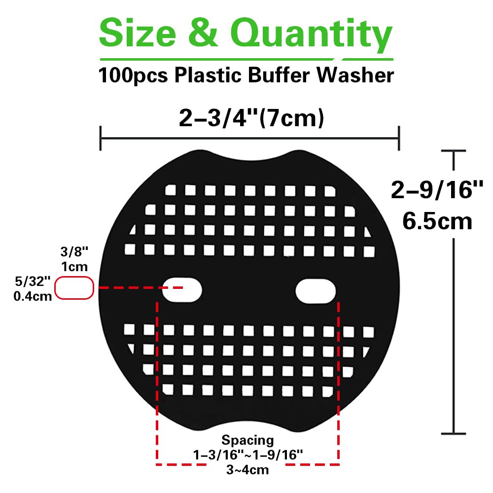Bakulyor two-hole design shield for extra grip on landscape staples