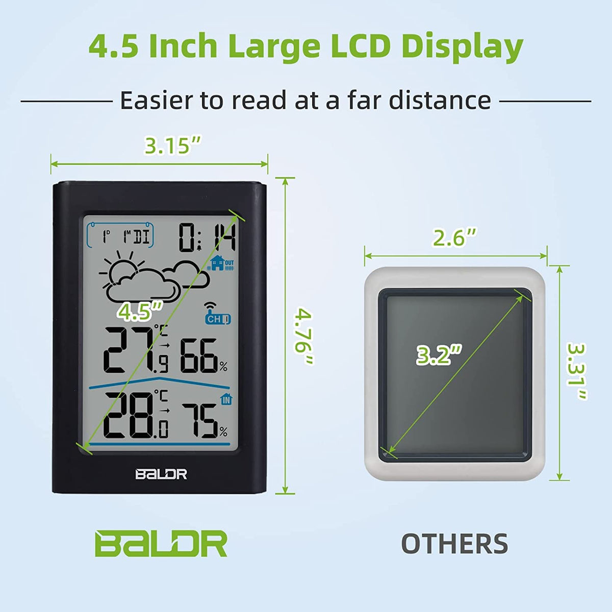 Baldr alarm clock calendar function for daily reminders and routine