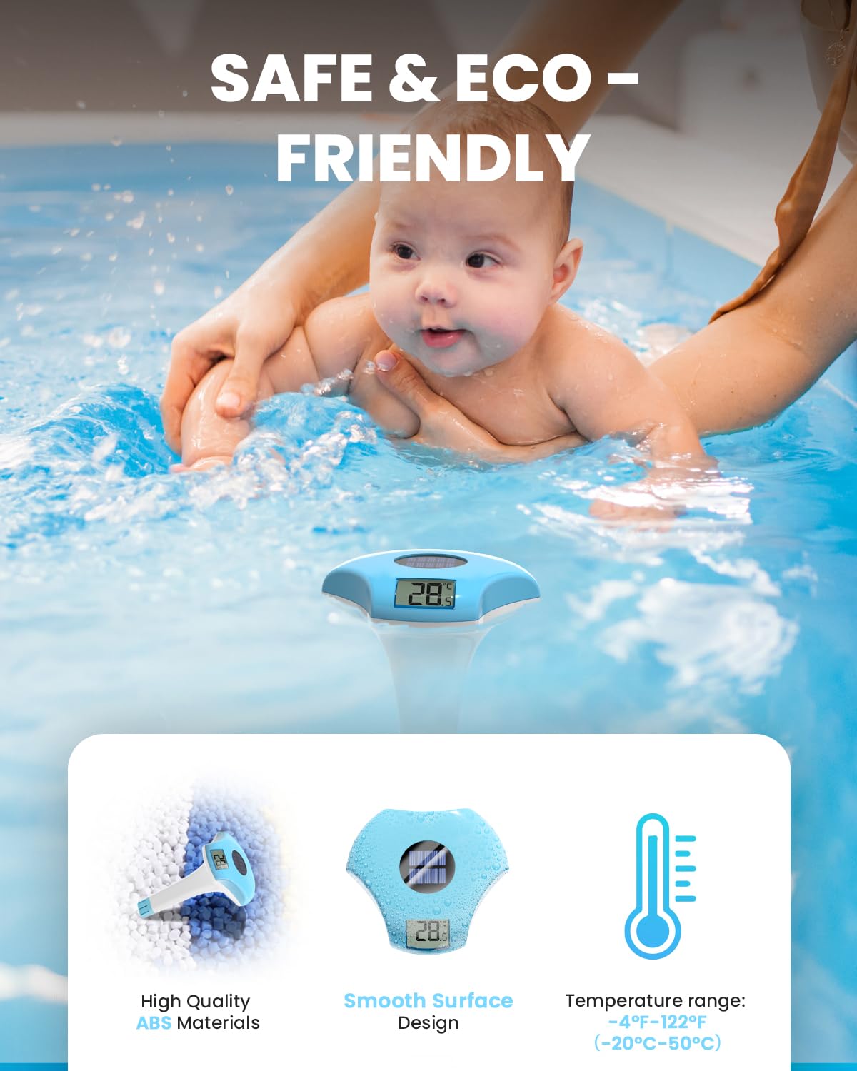 Baldr thermometer readable after dark with LED screen.