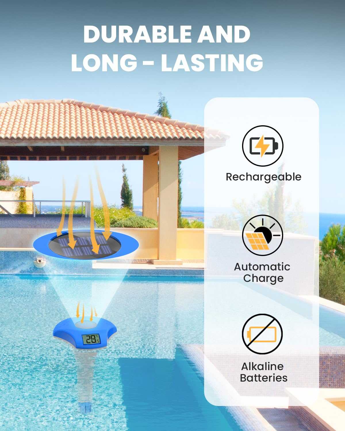 Baldr solar-powered thermometer highlights eco-friendly operation with maintenance-free readings