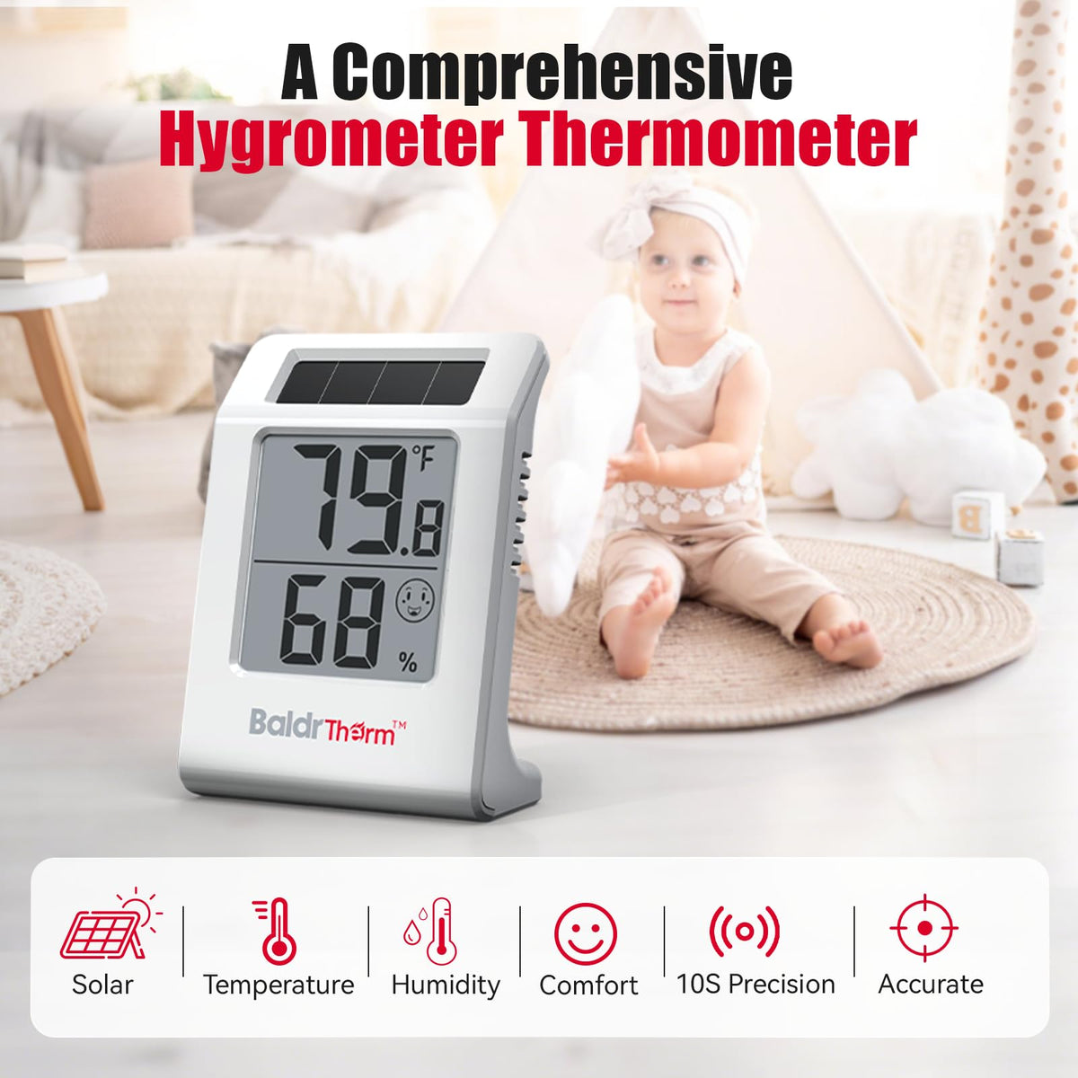 BaldrTherm baby room monitoring for nursery environment.