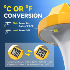 BaldrTherm switchable °F/°C for global ease of use.