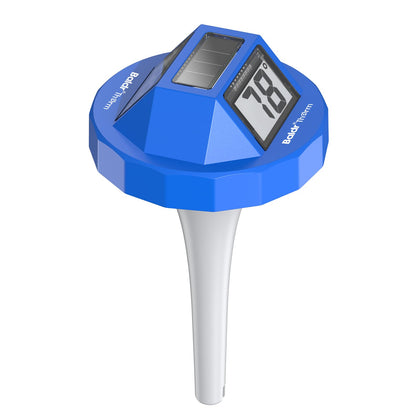 BaldrTherm floating pool thermometer with dual screens for easy readings