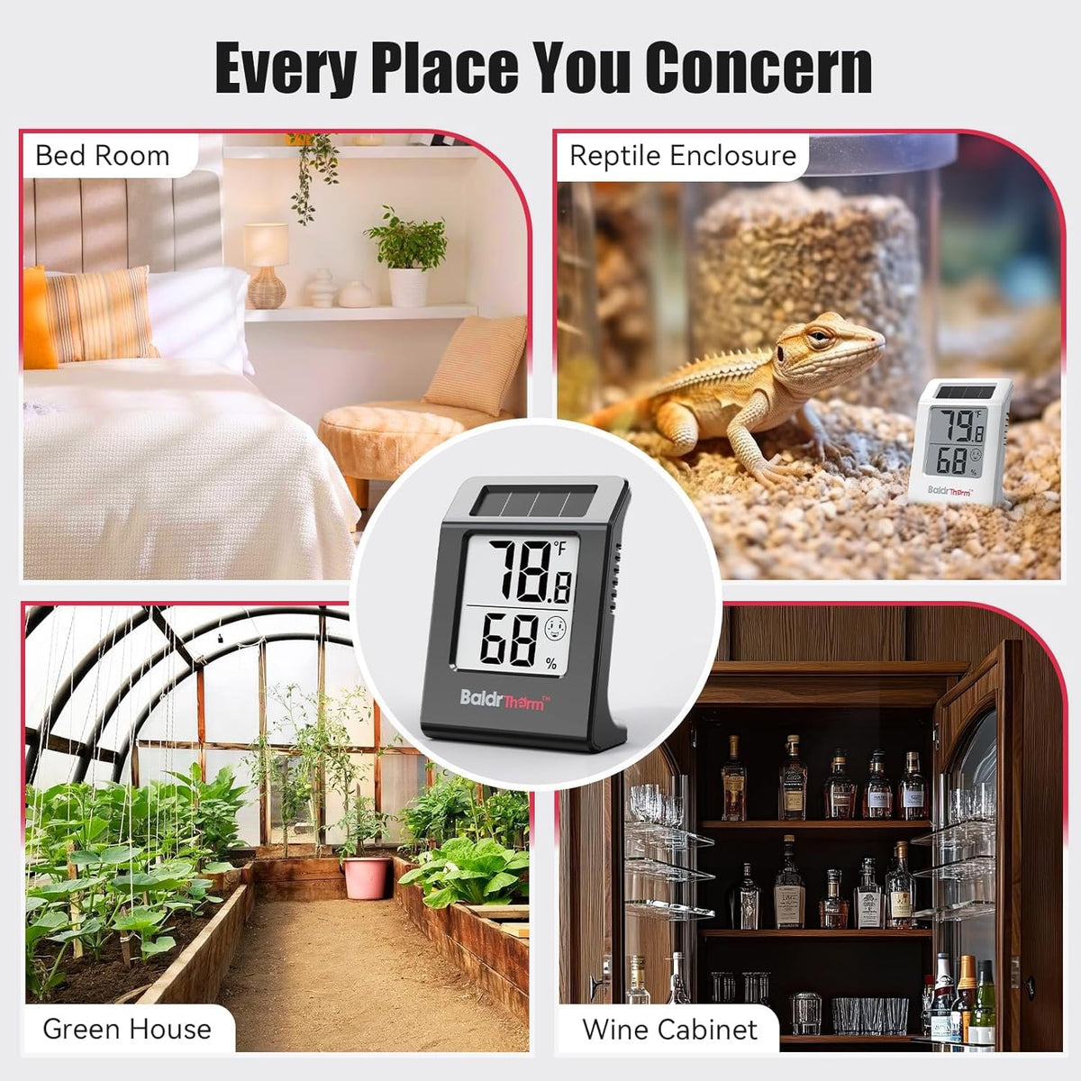 BaldrTherm office and bedroom monitoring demonstrates versatility.