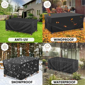 BALEINE cover in use protects chairs and sofas during rain