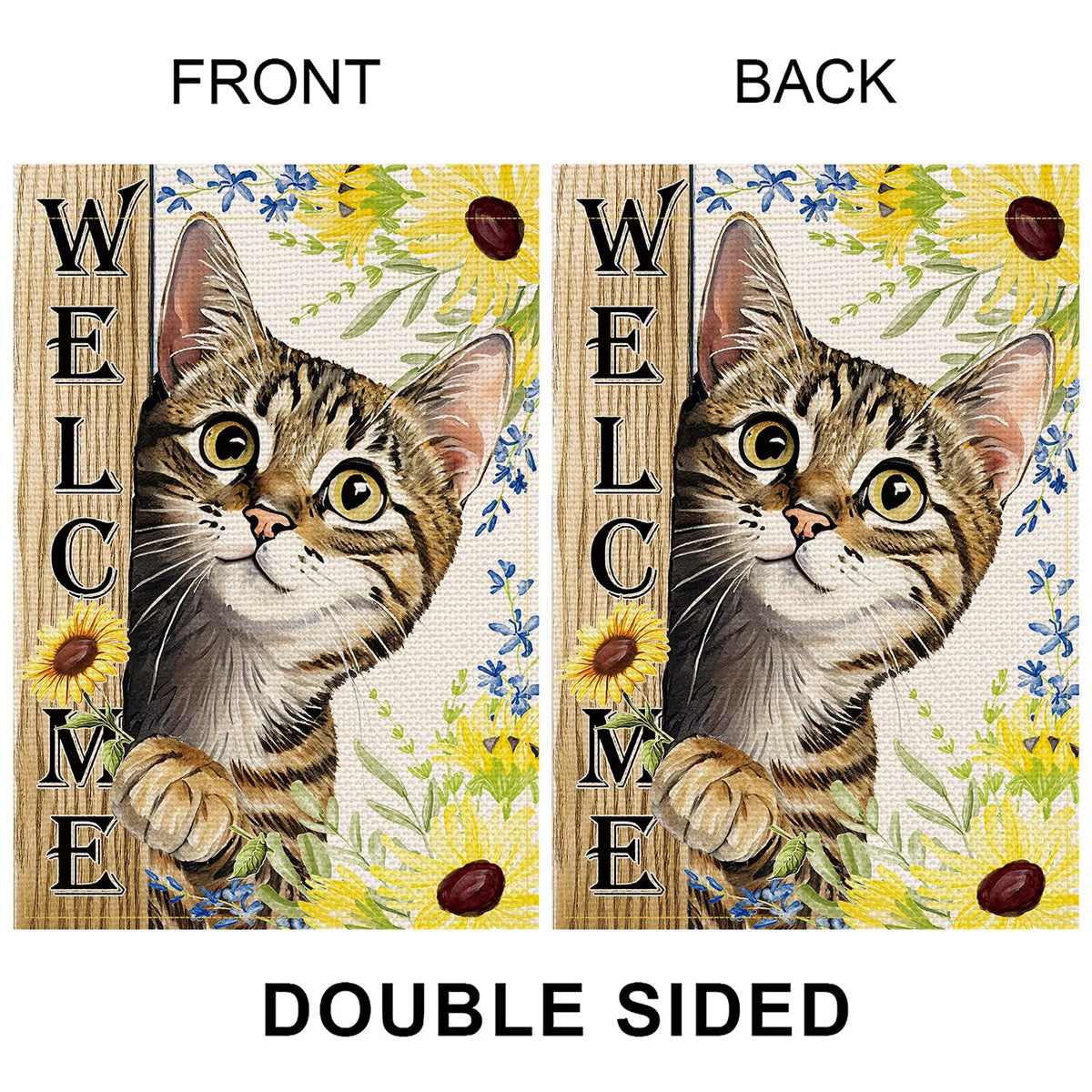 Balgardekor welcome flag enhances front yard or porch with cheerful spring vibe.