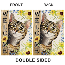 Balgardekor welcome flag enhances front yard or porch with cheerful spring vibe.
