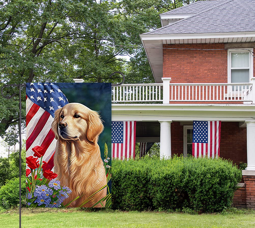 Balgardekor Memorial Day flag with double-sided print seen from both sides.