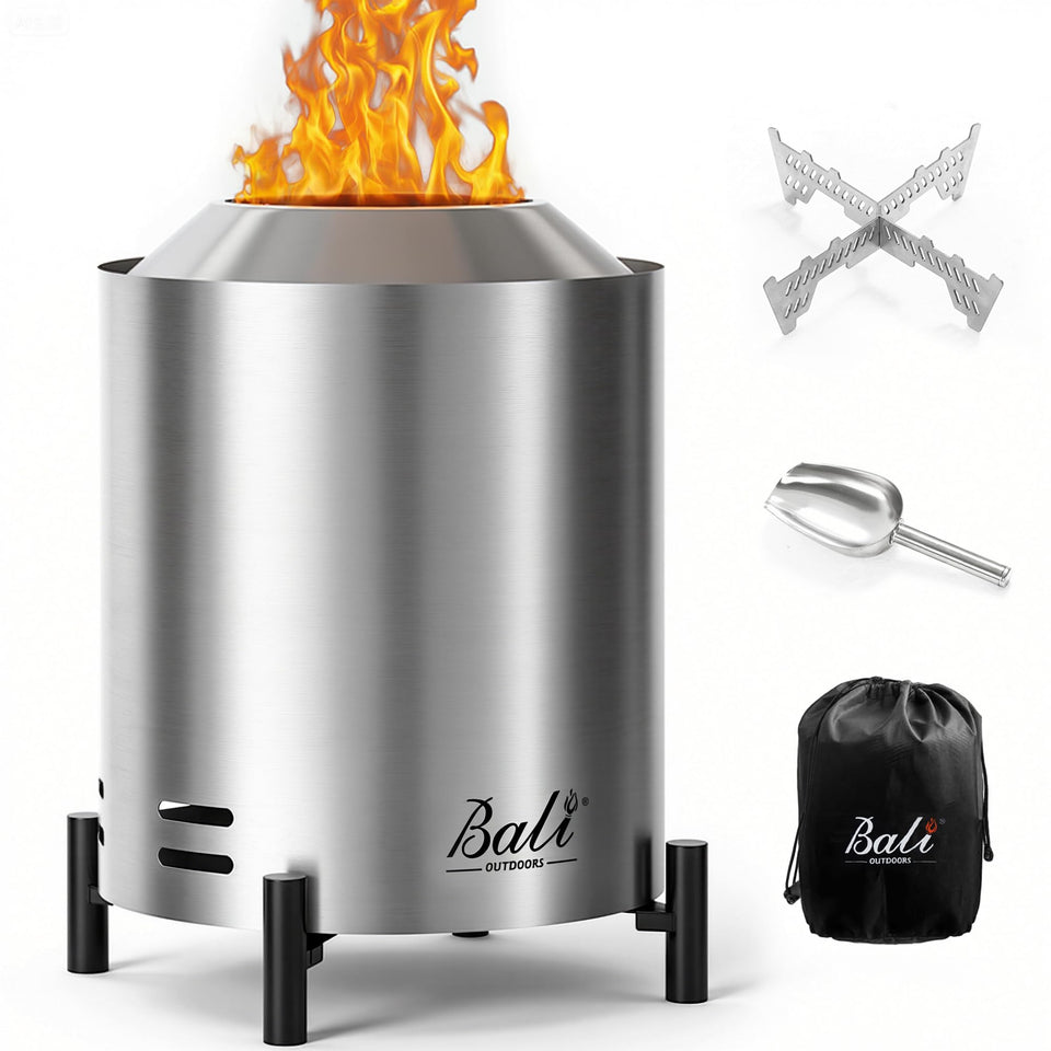 BALI OUTDOORS 6.5-inch tabletop fire pit round with woven flame for cozy gatherings