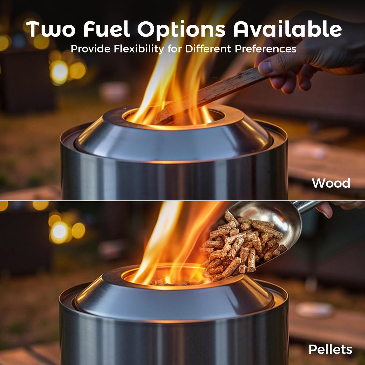 Compact, durable construction suitable for night-time gatherings