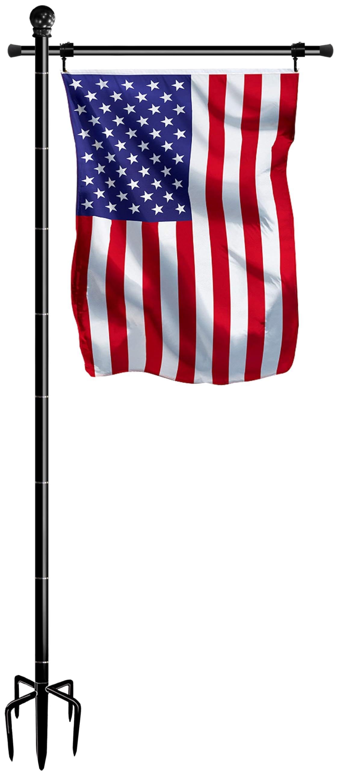 BALIE SPACE 10ft flag pole set for outdoor displays, weather-ready and sturdy.