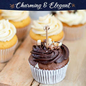 BambooMN dessert toppers for cupcakes and brownies with clear ends