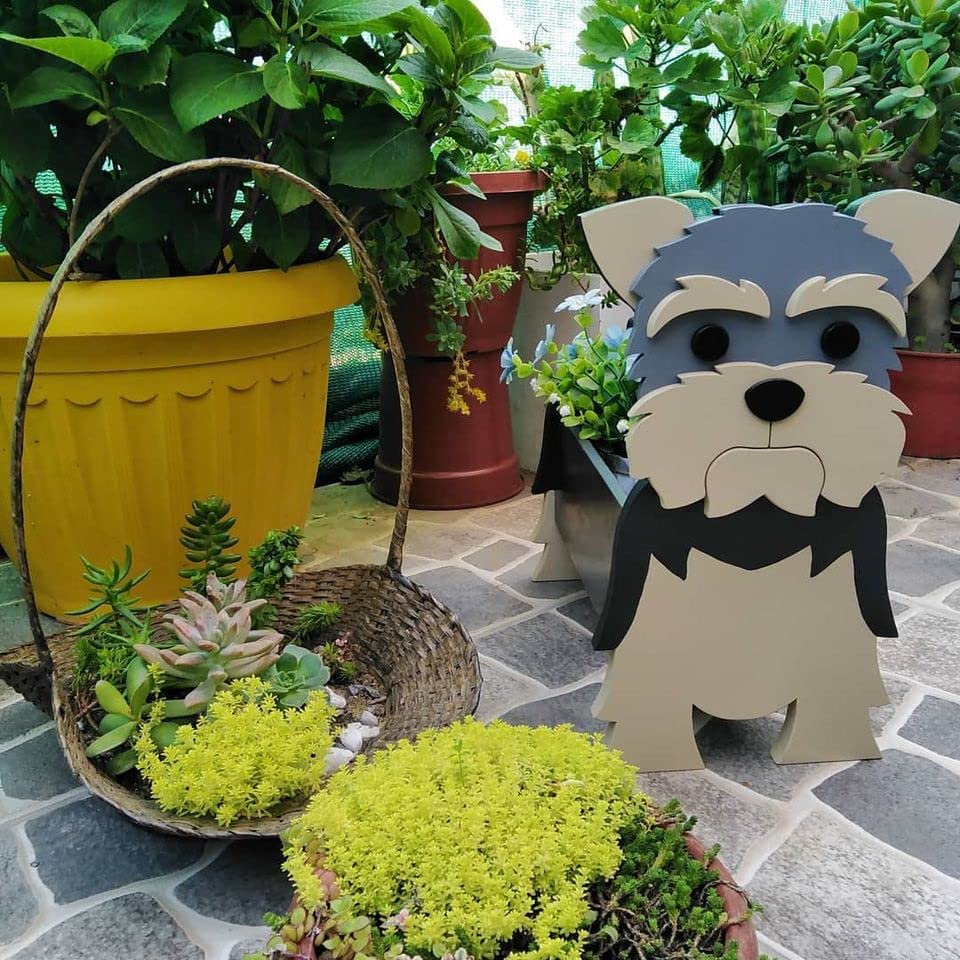 Bamboo's Grocery LoKii dog planter – close-up detail highlights textured PVC and cute design.