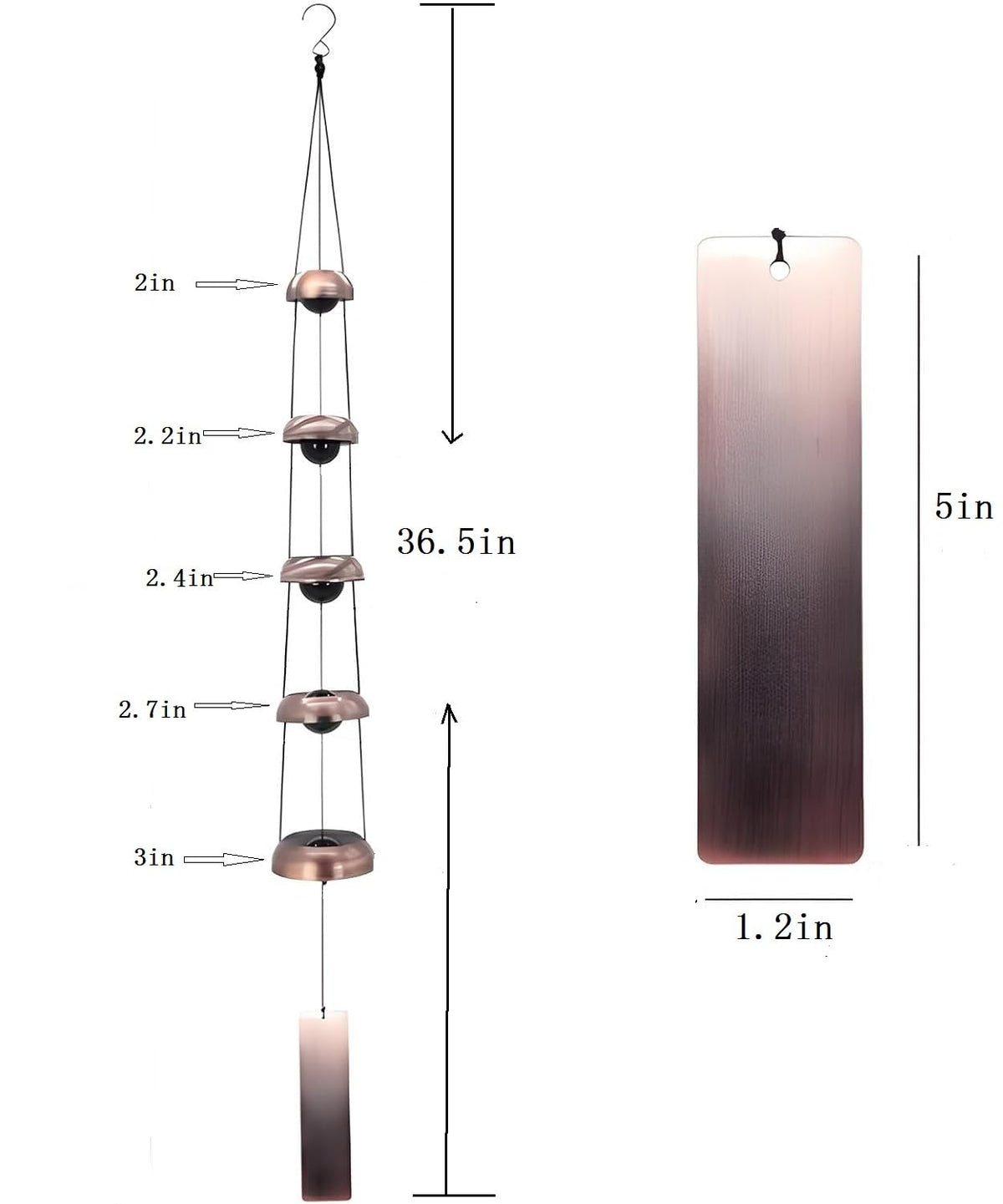 BamOYObu feng shui wind chimes by an entryway promote balanced energy
