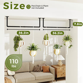 Bamworld 2pcs hanging plant hanger highlights easy assembly and quick setup.