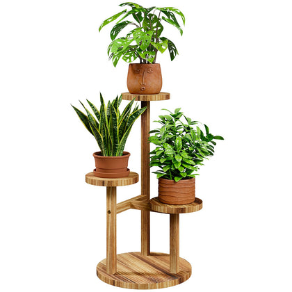 Bamworld 3-tier plant stand corner display for multiple plants