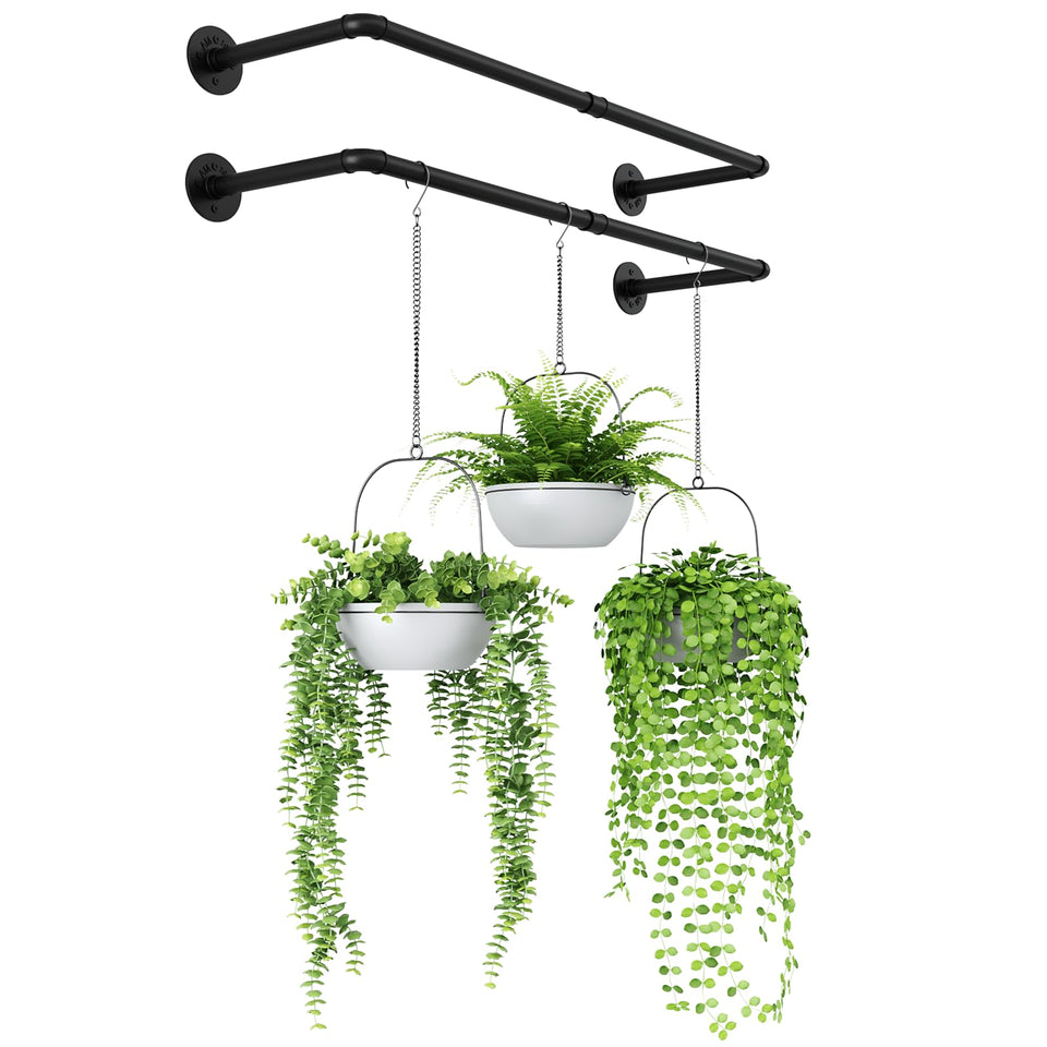 Bamworld 36-2 inch hanging planters rod assembly highlights sturdy joints for secure installation.