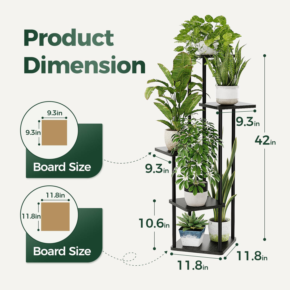 Bamworld 5-tier stand in-room corner setup for thriving houseplants
