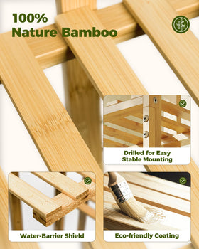 Bamworld plant stand on balcony space-saving garden corner solution