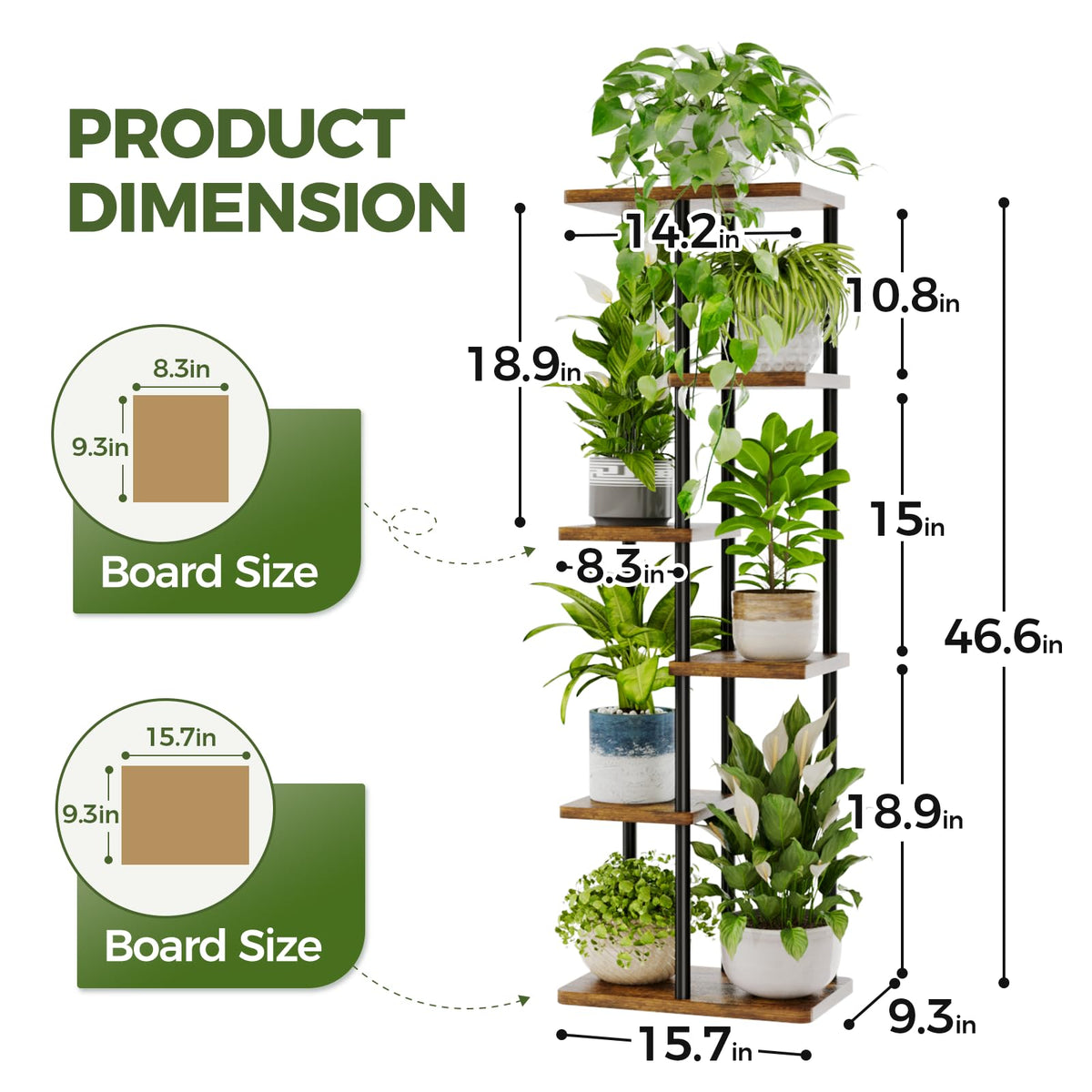 Bamworld corner plant rack offers modern, sturdy display for indoor or balcony use.
