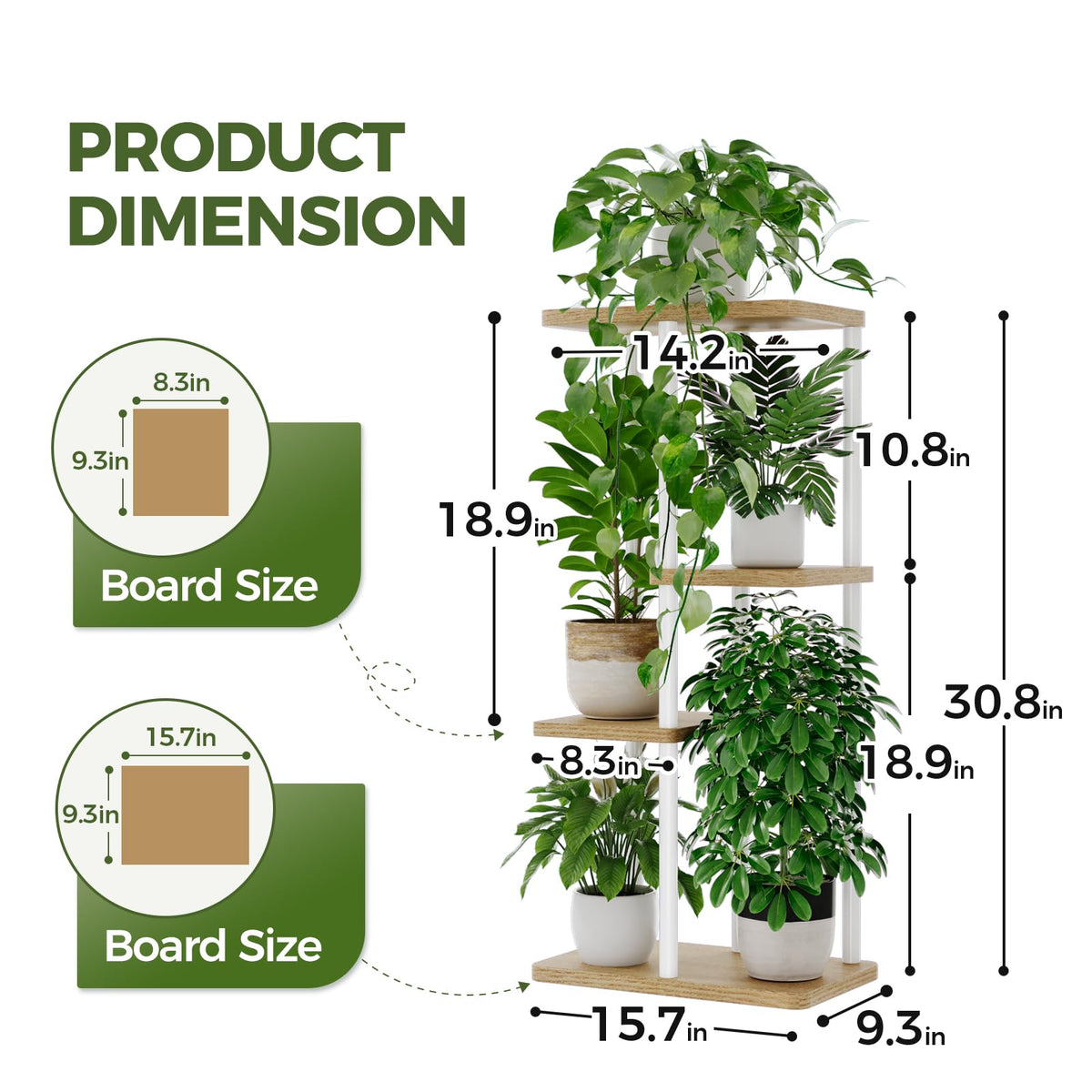 Bamworld corner plant rack designed for small-space living and organization.