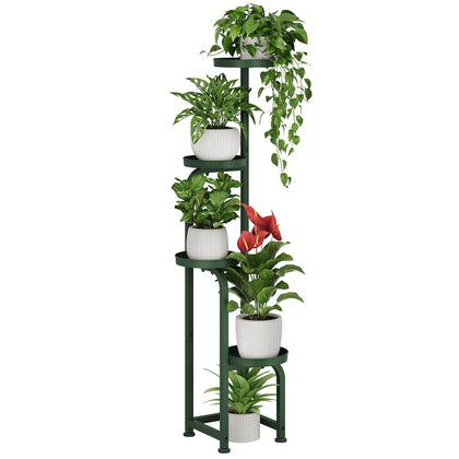 Bamworld corner plant stand 46-inch tall for space-saving indoor corners.