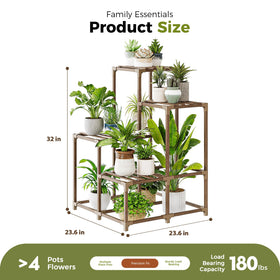 Bamworld durable screw-free plant stand with triangular stability