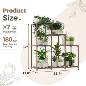 Bamworld versatile plant rack supports a tidy, showpiece greenery arrangement.