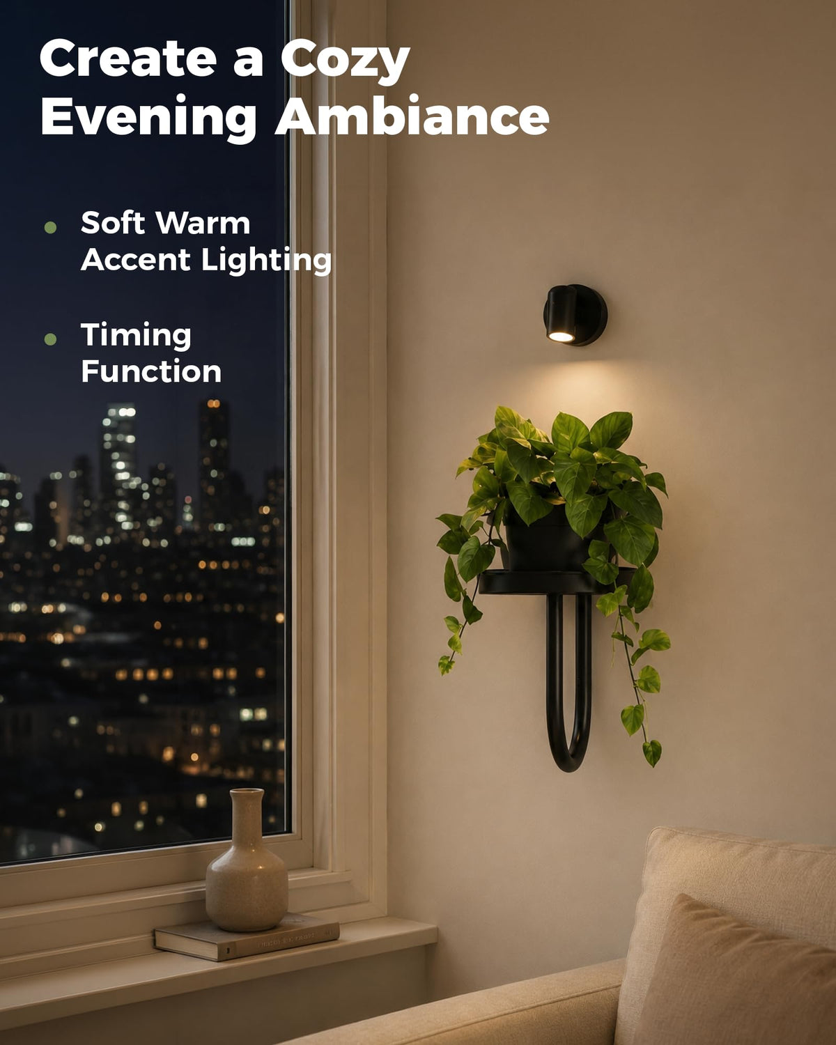 Bamworld indoor hanging planter by window boosts natural light display.