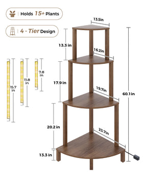 Bamworld indoor-outdoor plant rack fits compact spaces with style.
