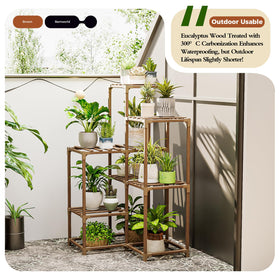 Bamworld indoor-outdoor plant table for patio or living room