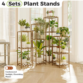 Bamworld multi-functional plant shelves add height in living spaces.