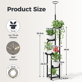 Bamworld four-tier plant shelf maximizes vertical space for indoor greenery.