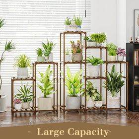 Bamworld outdoor plant rack suitable for garden or balcony arrangements