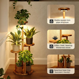 Bamworld compact corner stand frees space with a tall display.
