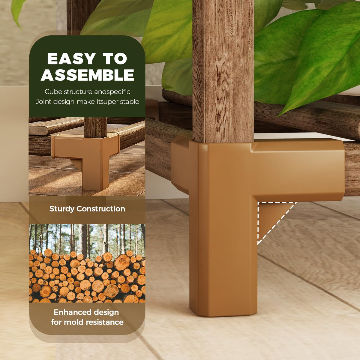 Bamworld easy-install no-screw assembly demonstrates quick DIY setup.