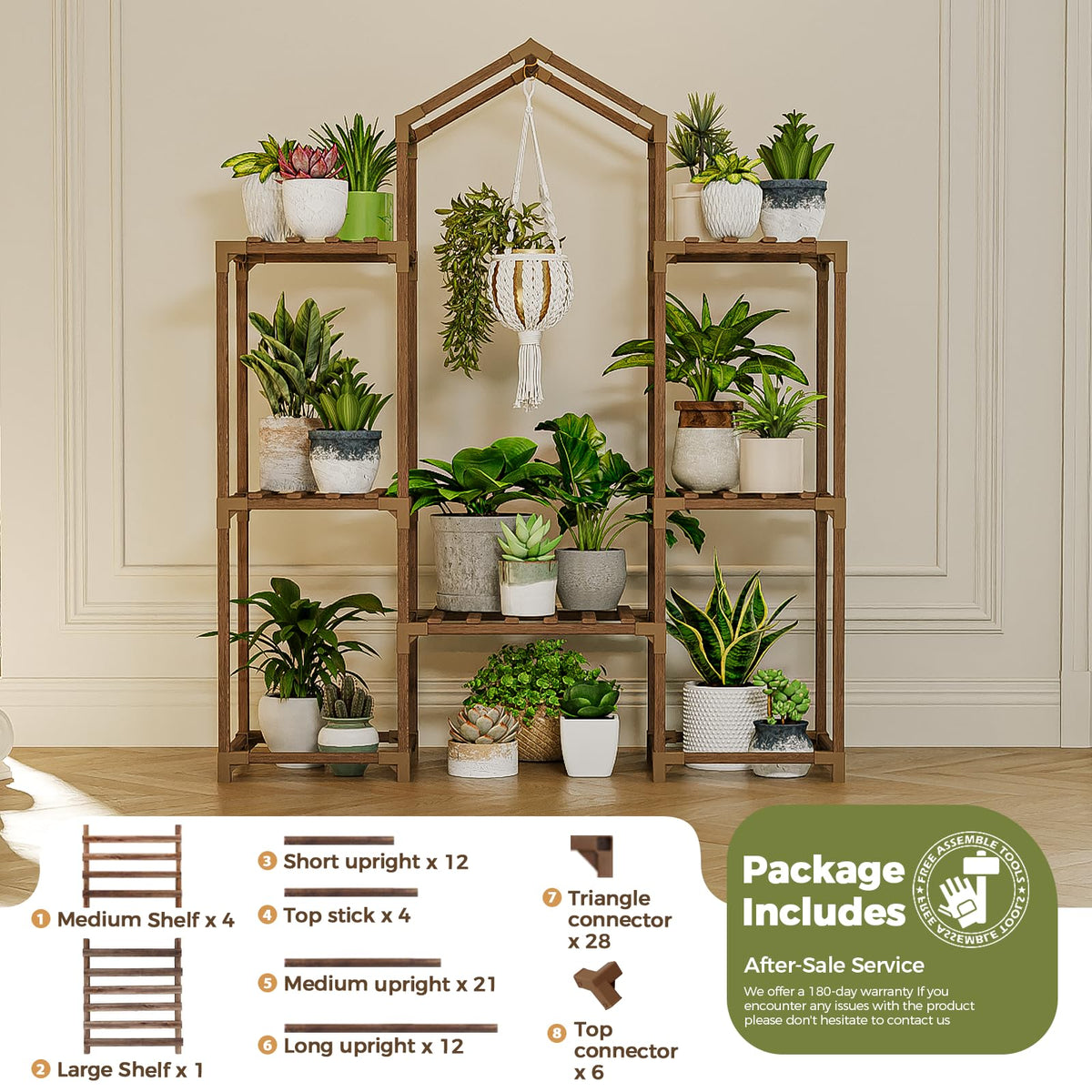 Bamworld plant stand indoor-outdoor flexible use for balconies or living spaces.