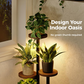 Bamworld plant stand in a modern living room as stylish decor