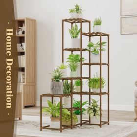 Bamworld multi-level display for multiple plants in living room, balcony, or patio.