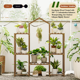 Bamworld plant stand versatile storage for plants and small decor items.