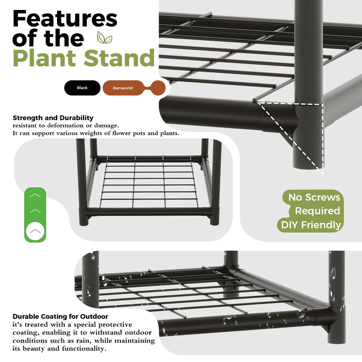 Bamworld Plant Stands DIY configurations encourage customizable arrangements.