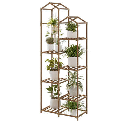 Bamworld roof-shaped stand offers space-saving plant display for living rooms