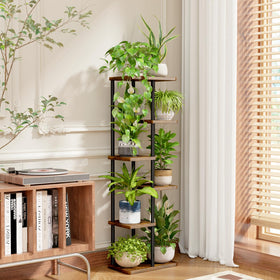 Bamworld small-space plant stand showcases greens without clutter.