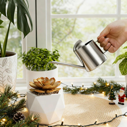 Bamworld small watering can with long spout for precise indoor watering