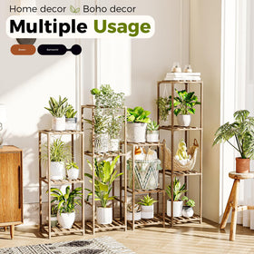 Bamworld sturdy, DIY-friendly plant stand with triangular stability.